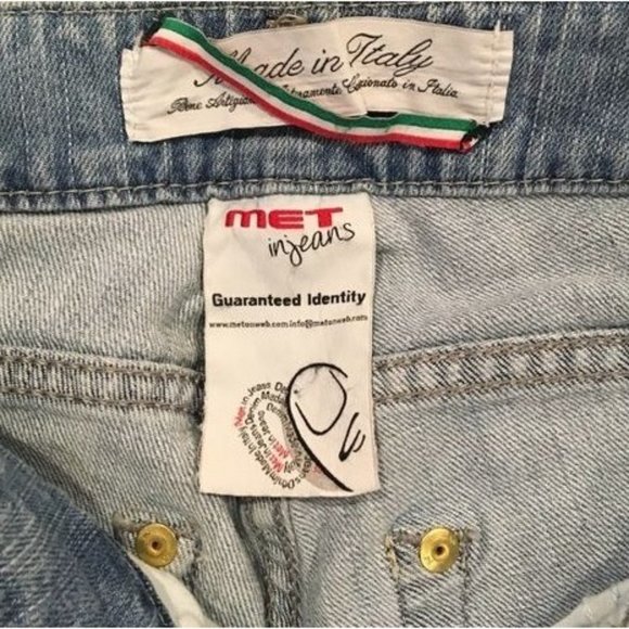 MET In Jeans Skinny Light Blue Jeans Sz 27 - Made In Italy - Picture 4 of 7